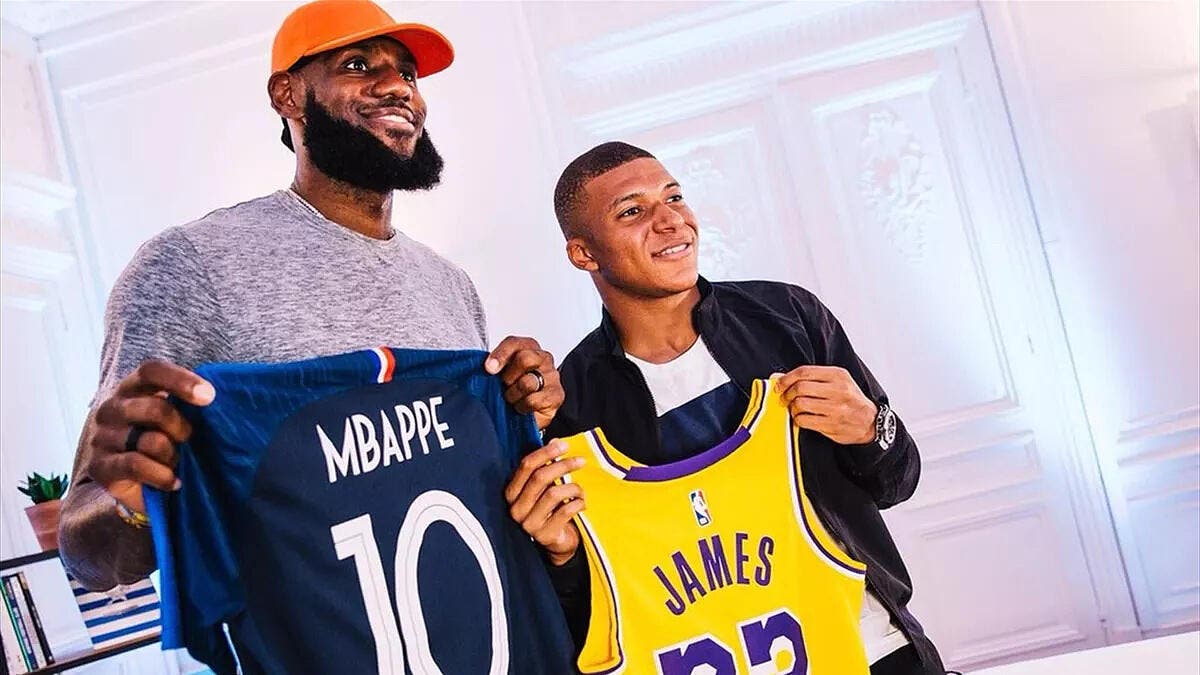 LeBron James at PSG, Mbappé dunks on Nasser's head