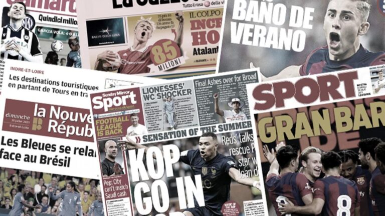 The Catalan press ignites for its new jewel Fermín López, Manchester United drops 85M€ for its striker