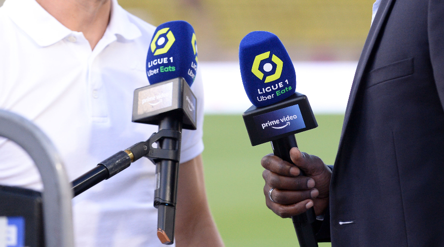 Auxerre, France. 21st May, 2023. Thierry Henry, consultant for  Prime  Video channel during the Ligue 1 Uber Eats football (soccer) match between  AJ Auxerre (AJA) and Paris Saint Germain (PSG) on