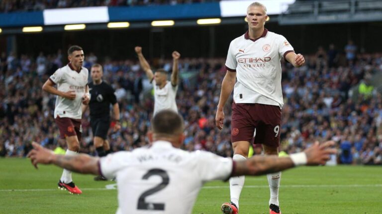 Premier League : Manchester City s’impose pour sa première grâce à un doublé d’Erling Haaland