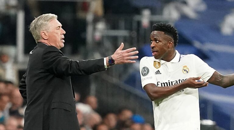 Ancelotti-Vinicius Jr, frying on the line