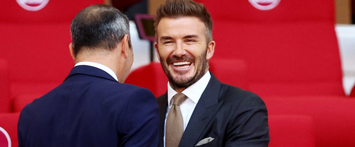 Beckham flirts with fallen Real Madrid star