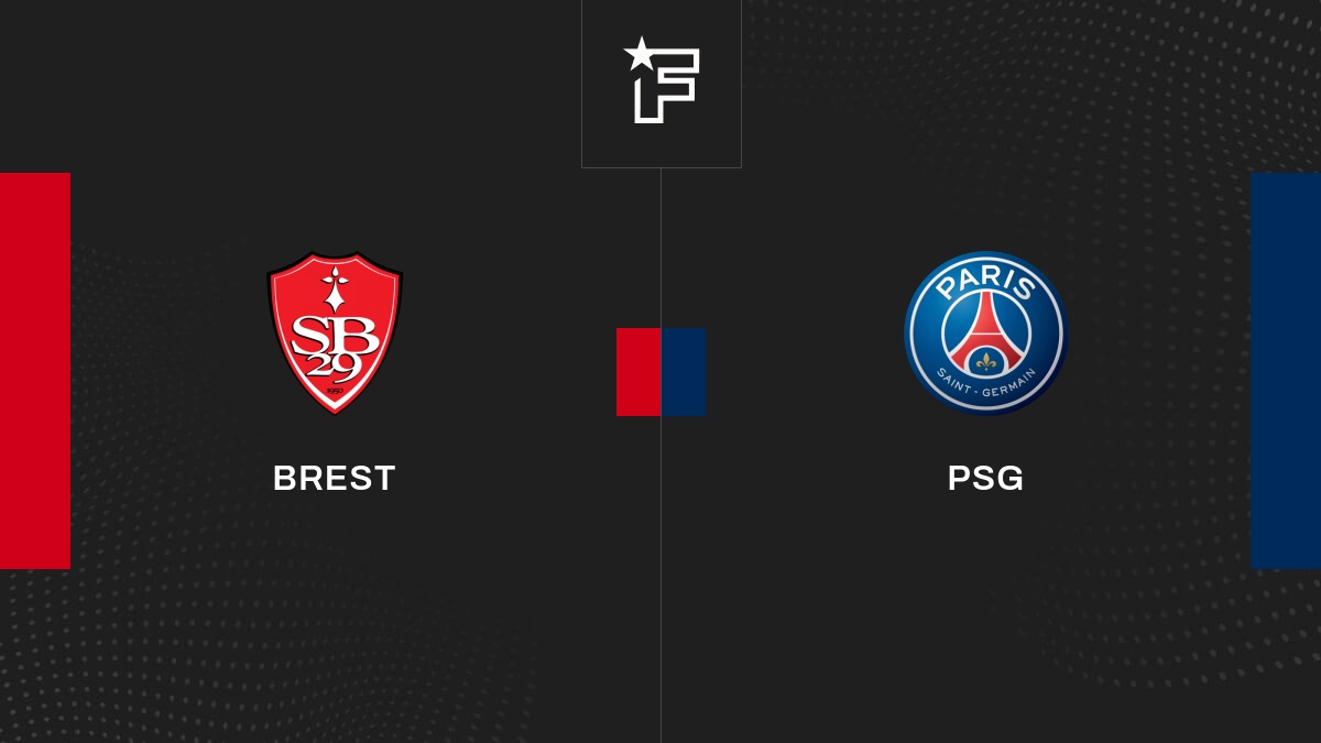 Follow the Brest-Paris Saint-Germain match live with commentary Live Ligue 1 12:50