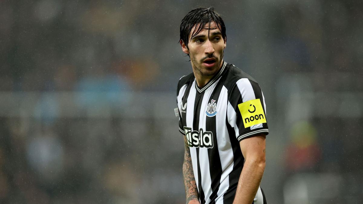 Newcastle: season over for Sandro Tonali who will ultimately not play against Wolves