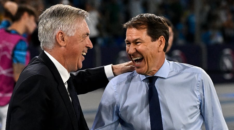 Rudi Garcia supported by Carlo Ancelotti