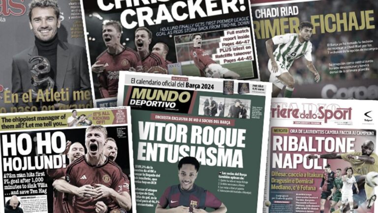 A €30M crack arrives at Barça, the English press shocked by the comeback of Manchester United