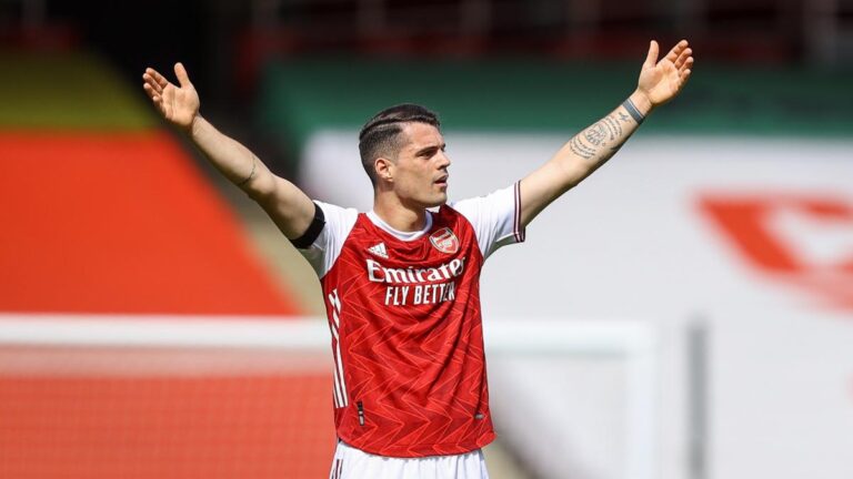 Granit Xhaka charges Arsenal