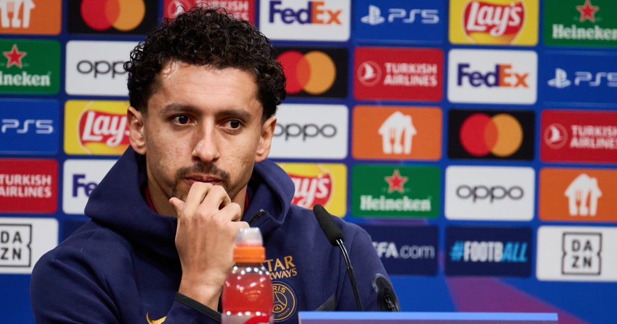 Marquinhos' first reaction after the draw