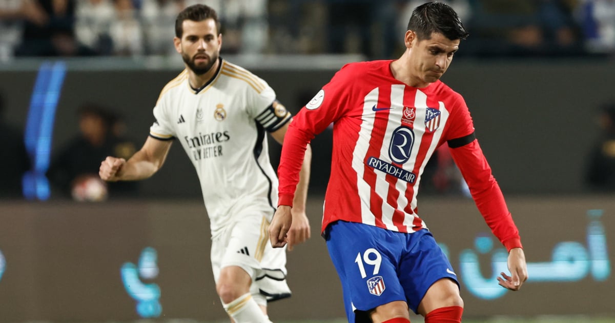 Atlético de Madrid-Real Madrid: streaming, TV channel and compositions