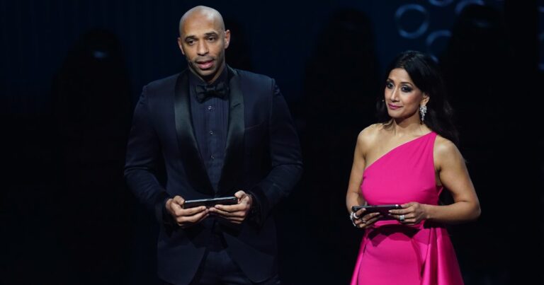 Who was the young woman with Thierry Henry at The Best ceremony?
