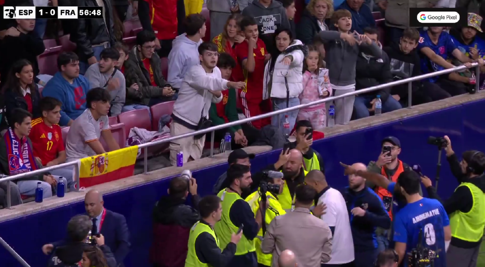 Racist scandal during a Spain-France match