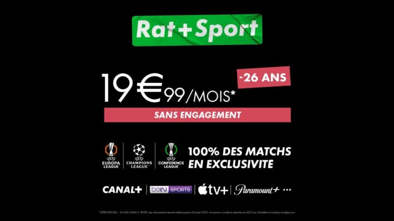 The fabulous new offer from Canal +: the RAT+SPORT offer!