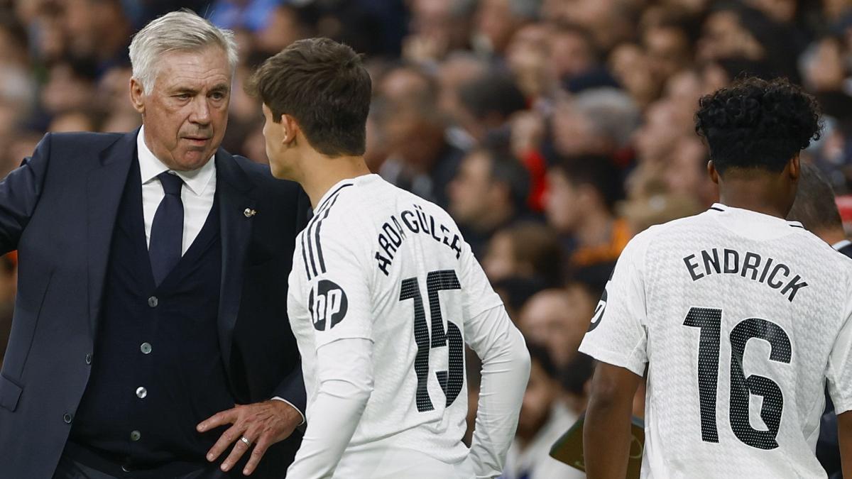 Real Madrid: Carlo Ancelotti justifies the low playing time of Arda Güler and Endrick