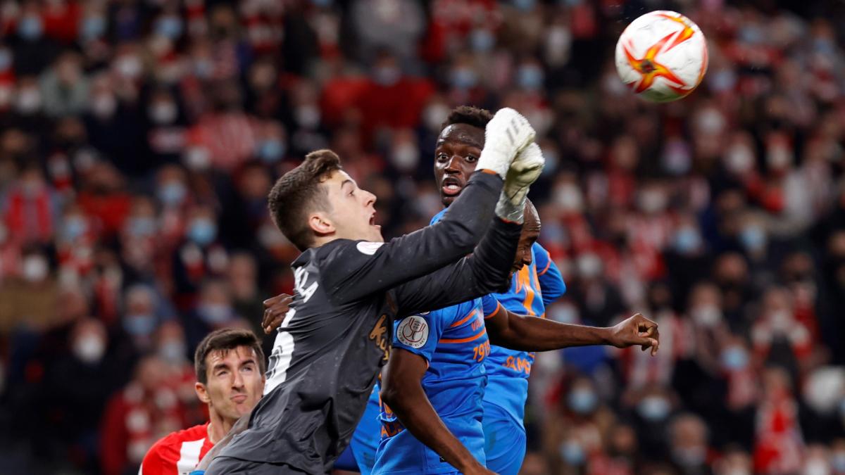 The Athletic goalkeeper's reaction after Kylian Mbappé's missed penalty