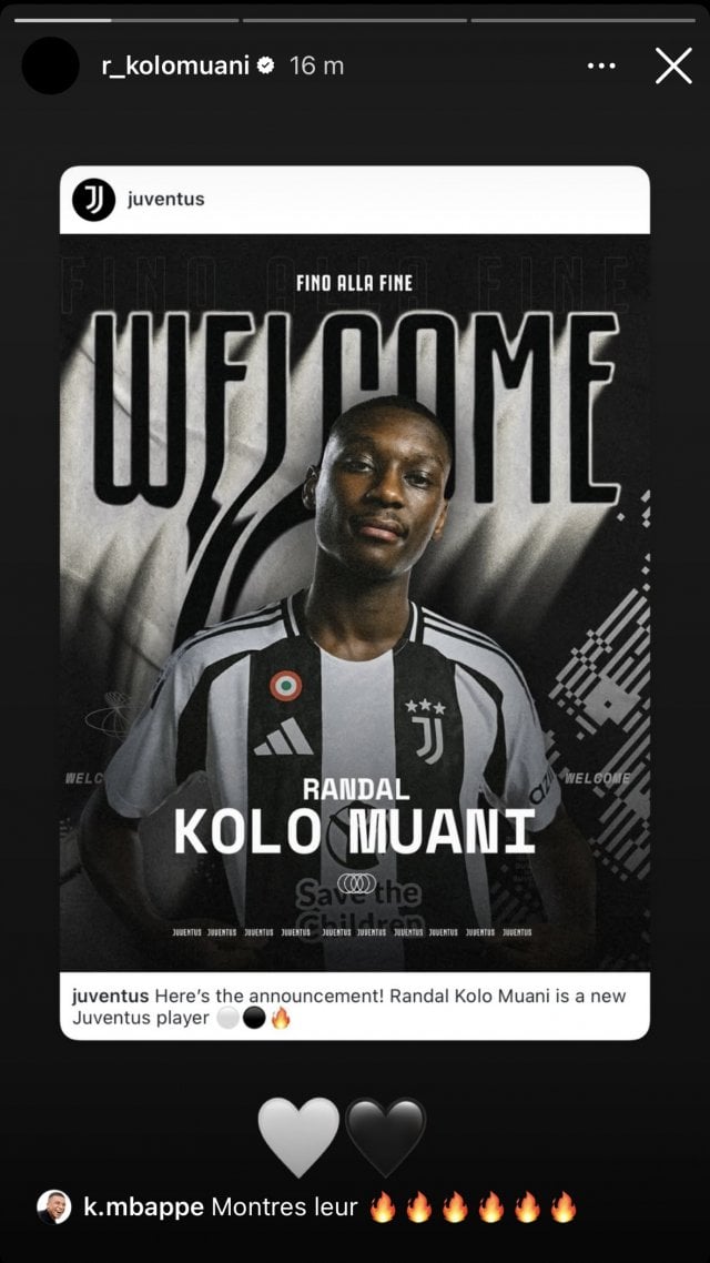Kylian Mbappé's message to Randal Kolo Muani