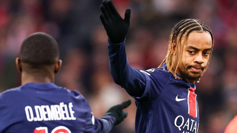 PSG: Bradley Barcola promises war in Khvicha Kvaratskhelia