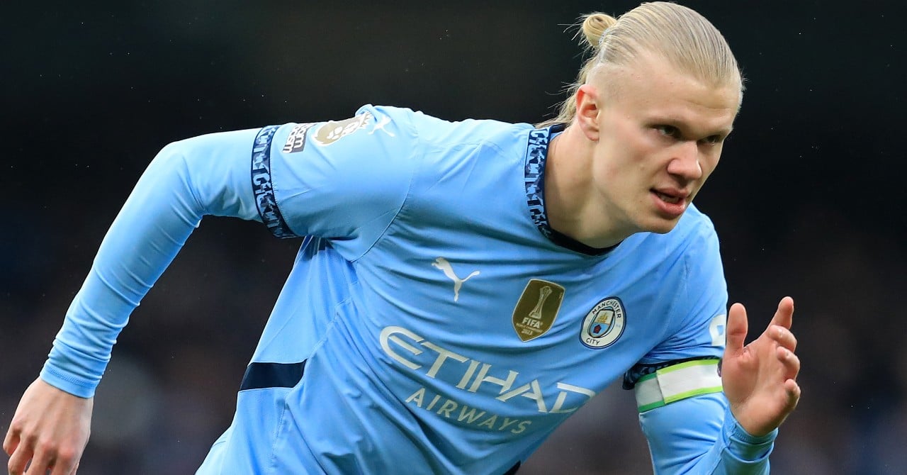 Haaland on the Manchester City roof
