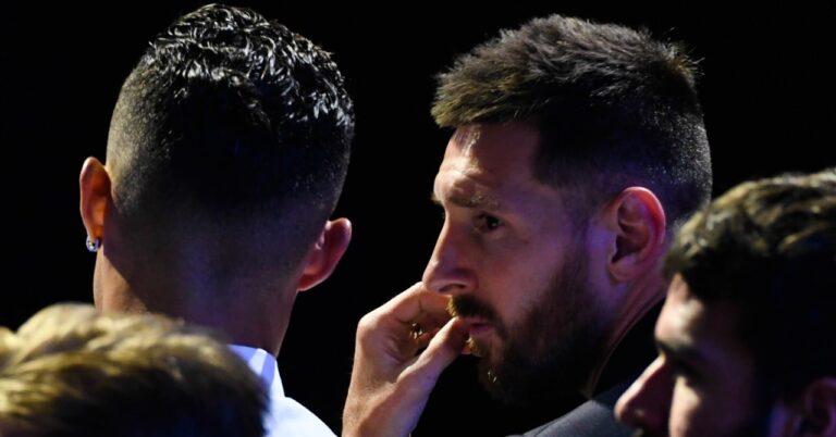 Cristiano Ronaldo and Messi soon gathered