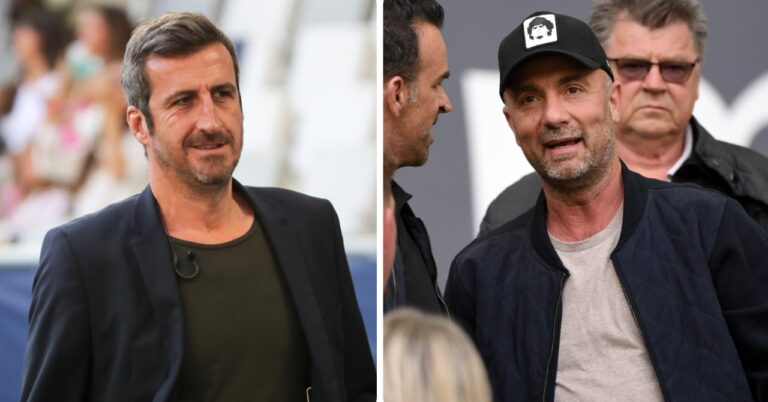 Johan Micoud balances a big file on Christophe Dugarry