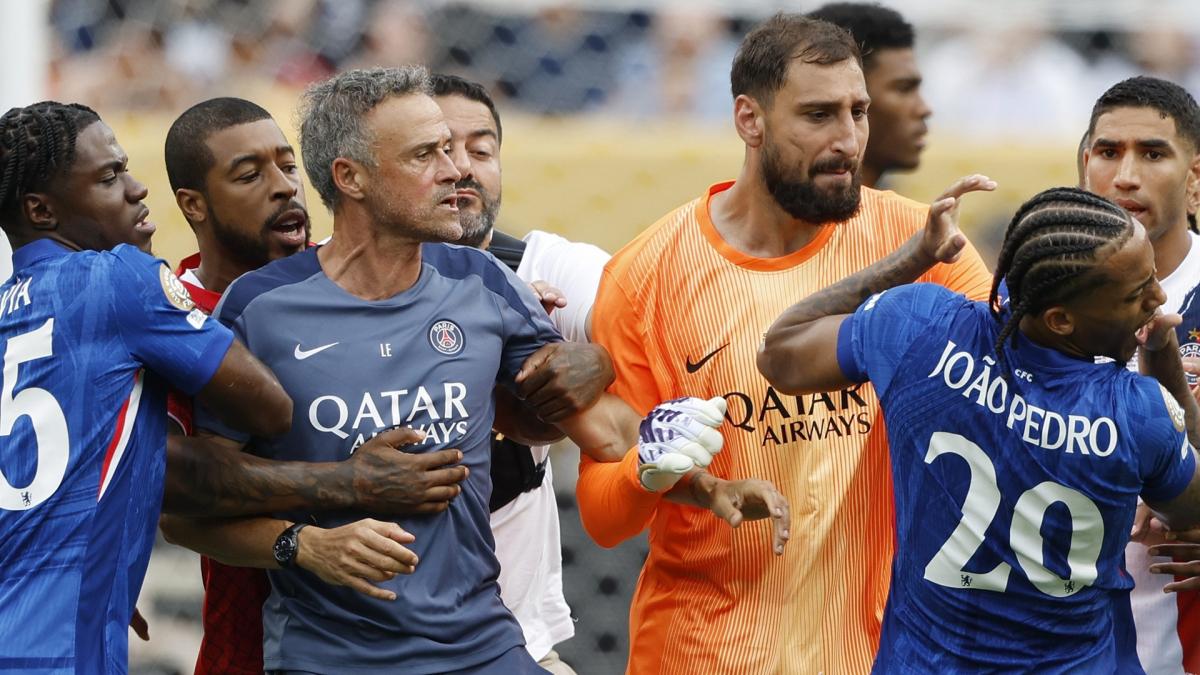 Luis Enrique slap, red card by João Neves: PSG has completely cracked against Chelsea!