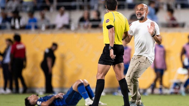 Pep Guardiola's enormous anger against the referee