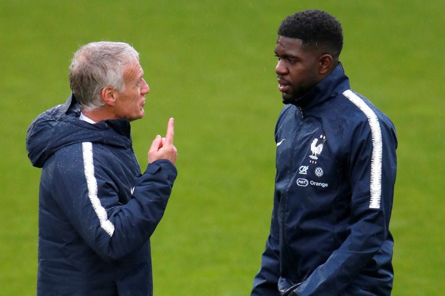Didier Deschamps, his tribute to Samuel Umtiti