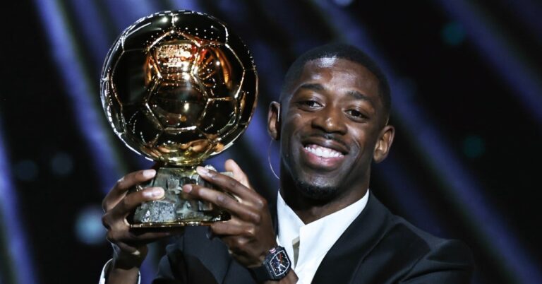 What rapper was chosen to celebrate the Ballon d'Or?