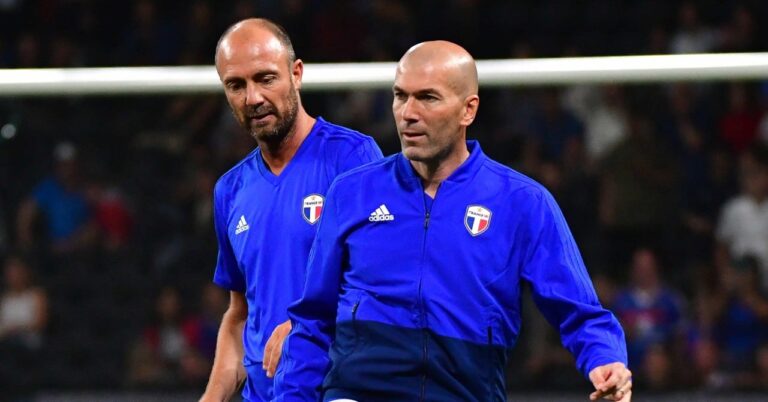 Dugarry with Zidane, the winning ticket!