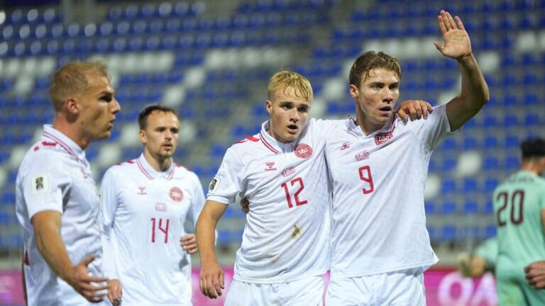 Denmark selection tackles Manchester United for Rasmus Hojlund