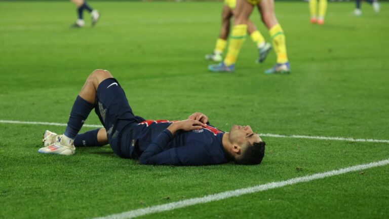 PSG-Bayern: Hakimi, cut by Luis Diaz, leaves in tears