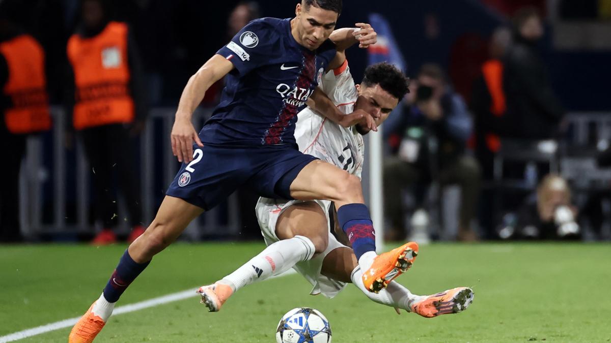 Video: social networks are shocked after Luis Diaz's tackle on Hakimi