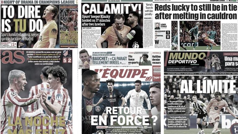 Barcelona makes excuses after Newcastle, the press sells fear to PSG before Chelsea