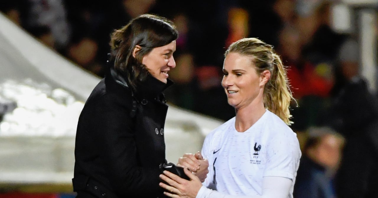 Corinne Diacre, a former international confirms