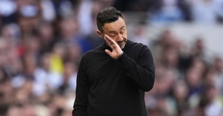 Roberto De Zerbi, things are not getting better