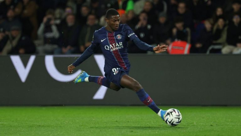 The PSG group in Angers with Nuno Mendes but without Vitinha