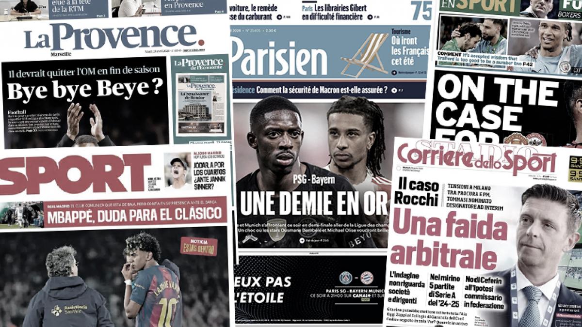 The press is getting impatient before the PSG-Bayern clash, Real Madrid's plan for Kylian Mbappé