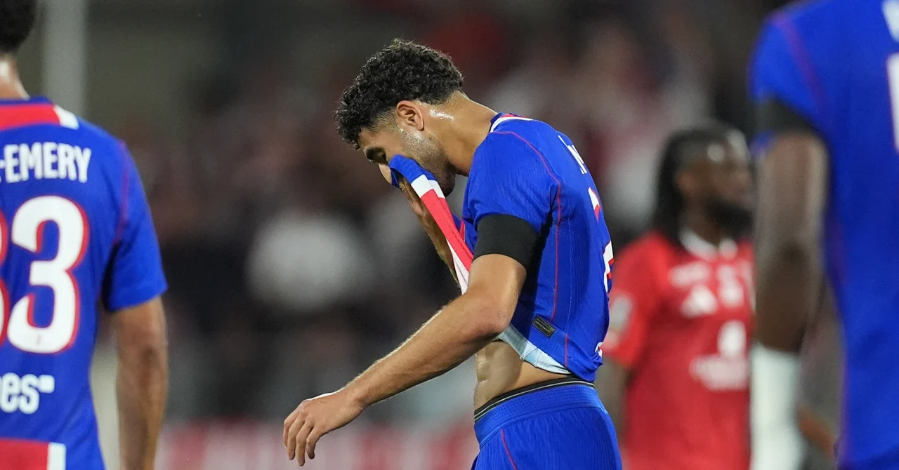 Brest-PSG: Achraf Hakimi, the tile