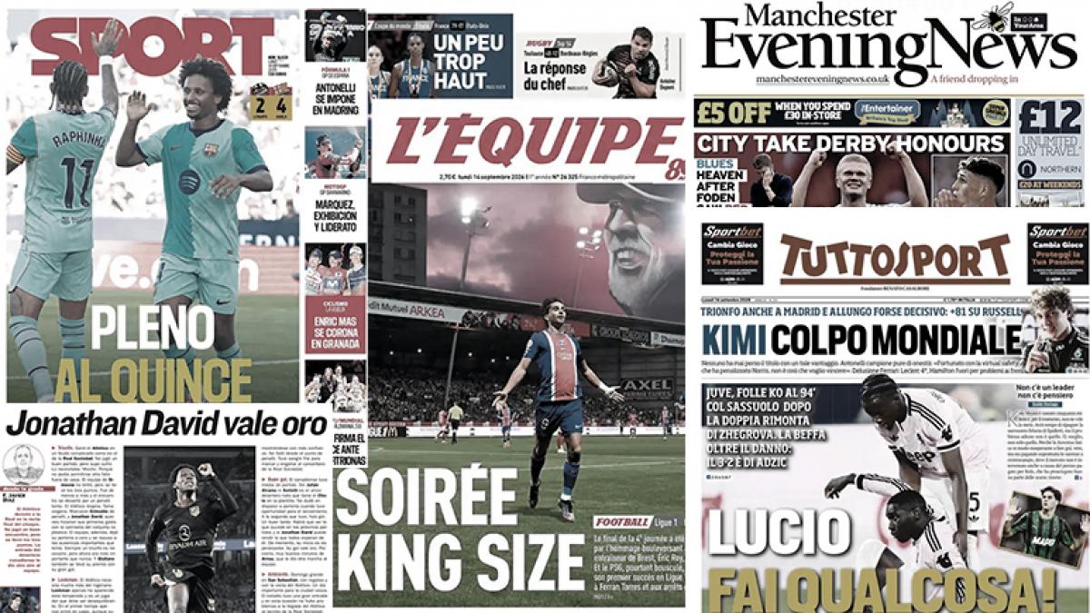 The press returns to the vibrant tribute to Eric Roy, Manchester United castigates the refereeing