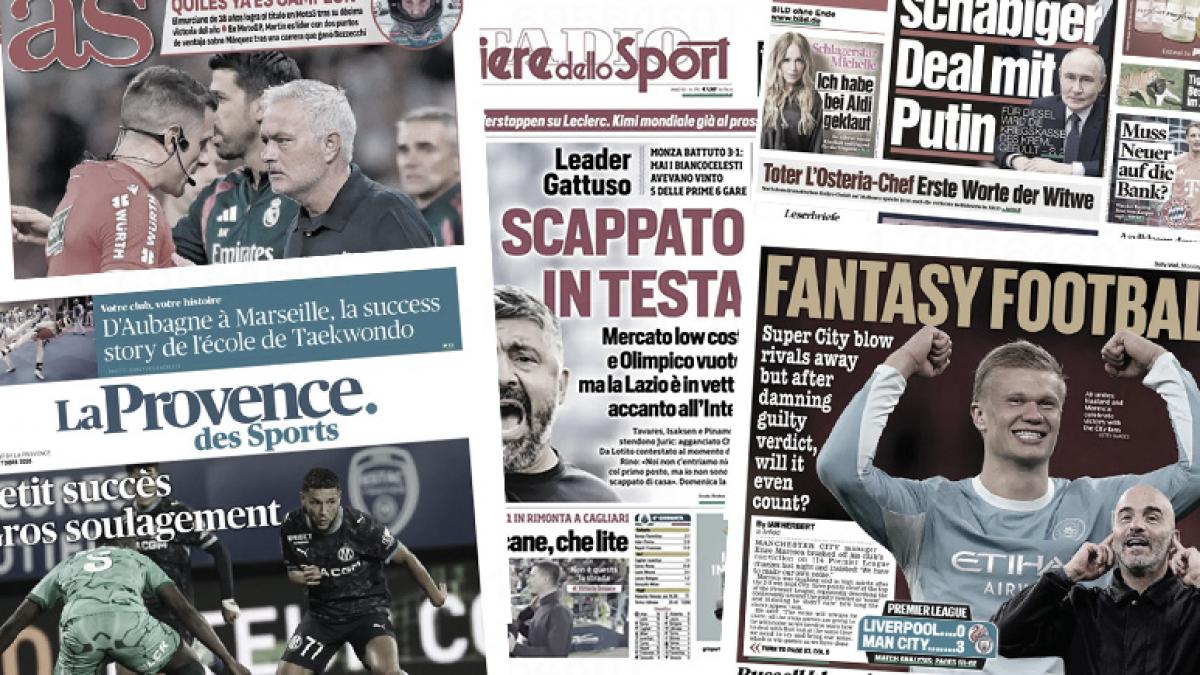 The English press does not let go of Manchester City, the Dembélé case is still debated at PSG